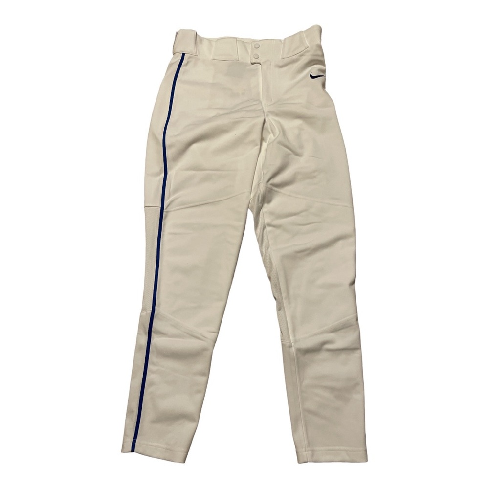 Nike Vapor Select Baseball Pants White Blue Stripe Men's Small BQ6435-102